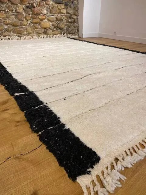 Tappeto berbero bianco a righe nere – Tappeti, Wool, Cotton (photo 6 of 10)