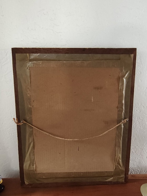 Image 1 of Specchio antico con cornice dorata, 56 cm x 45 cm