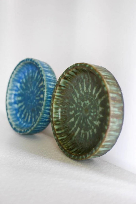 Image 1 of Bols Birka en poterie d'art scandinave par Gunnar Nylund pour Rörstrand, années 1960, set de 2