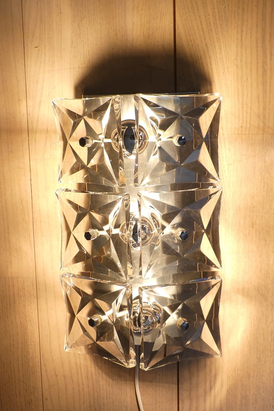 Image 1 of Lámpara de pared Kinkeldey Space Age con 6 cristales UK1aEb