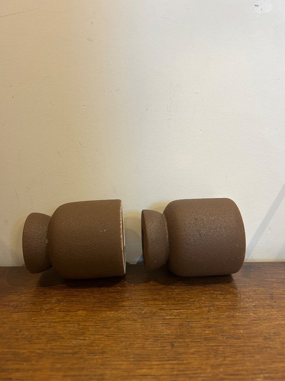 Pair of Vintage Brutalist Candlesticks – Candle holders, Ceramic (photo 15 of 20)