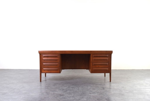 Danish Teak Freestanding Desk by Ib Kofod-Larsen for Faarup Møbelfabrik, 1960s