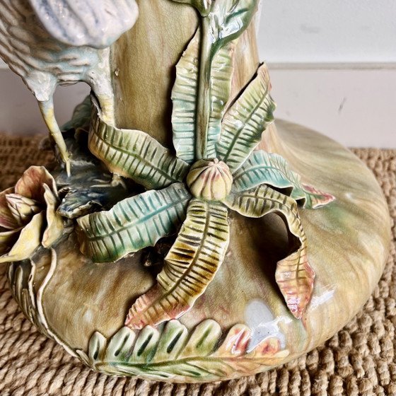 Majolica Ceramics Art Nouveau Vases 1900 (photo 11 of 13)