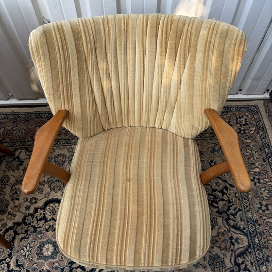 Midcentury Cocktail Armchairs – Textile, Wood (photo 7 of 7)