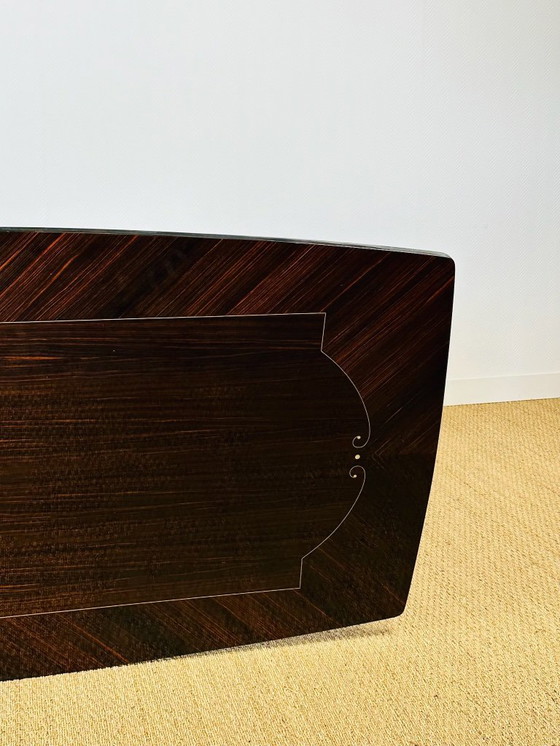 Image 1 of Table de salle à manger art déco en ébène de macassar, 1940