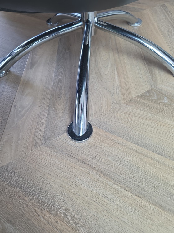 Image 1 of 2 leather swivel armchairs ENZA LUCA