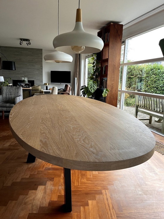 Image 1 of Custom Exclusieve Eikenhouten Ovale Tafel – 290x120 cm