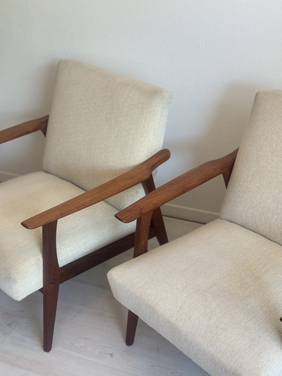 Image 1 of Vintage Danish Easy Chairs Armchairs 1960s