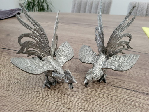 Silver-plated French ruffs