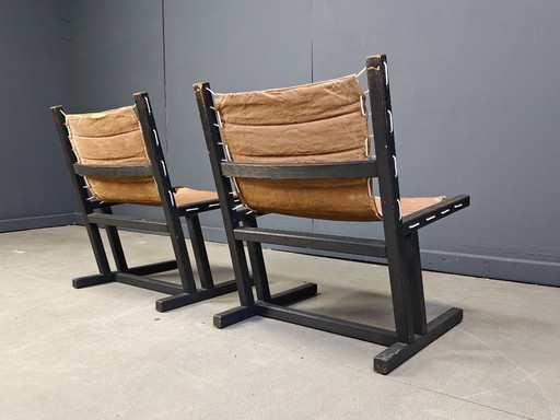 Loungesessel aus Segeltuch und Seil von Casala, Westdeutschland, 1970er, 2er Set