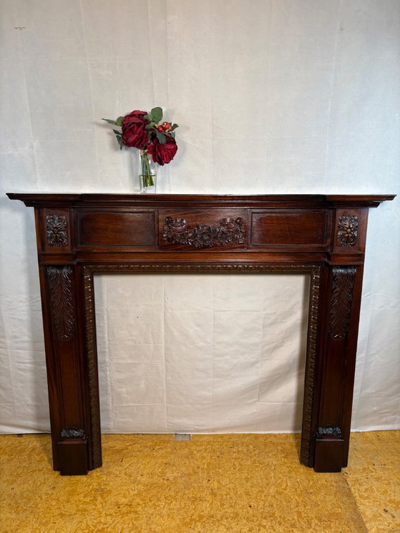 Cornice per camino antica in mogano intagliato in stile Luigi XVI - Fine XIX secolo – Oggetti decorativi (photo 12 of 12)