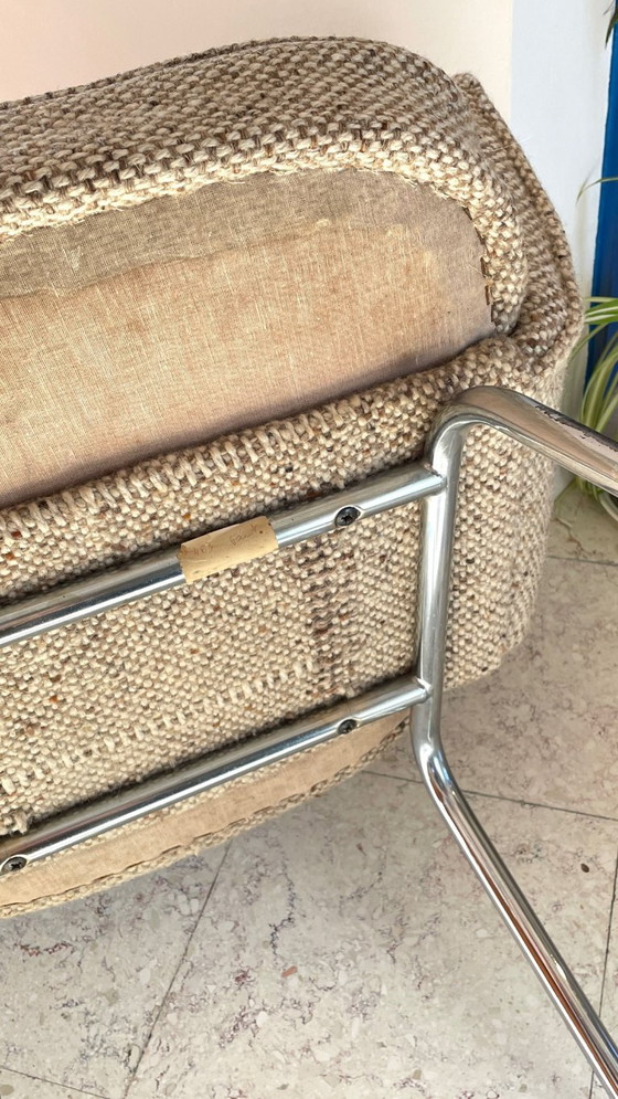 Sillón KNOLL Años 70 – Sillas auxiliares, Lana, Metal (photo 26 of 27)