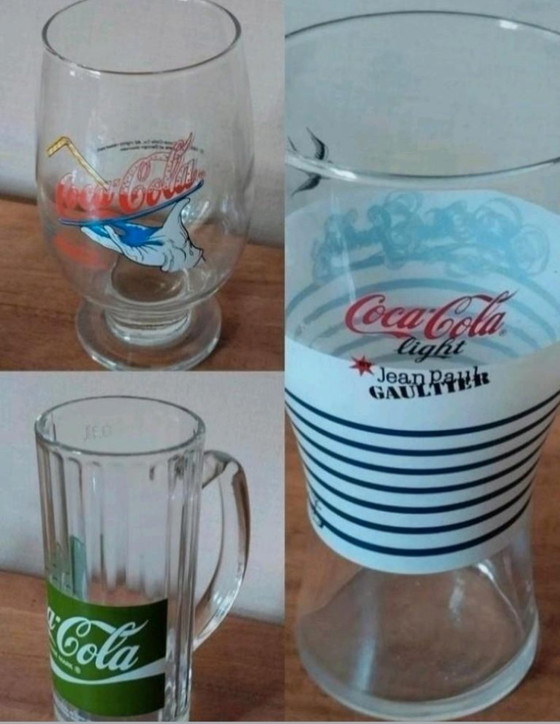 Image 1 of Tre bicchieri vintage di Coca Cola.
