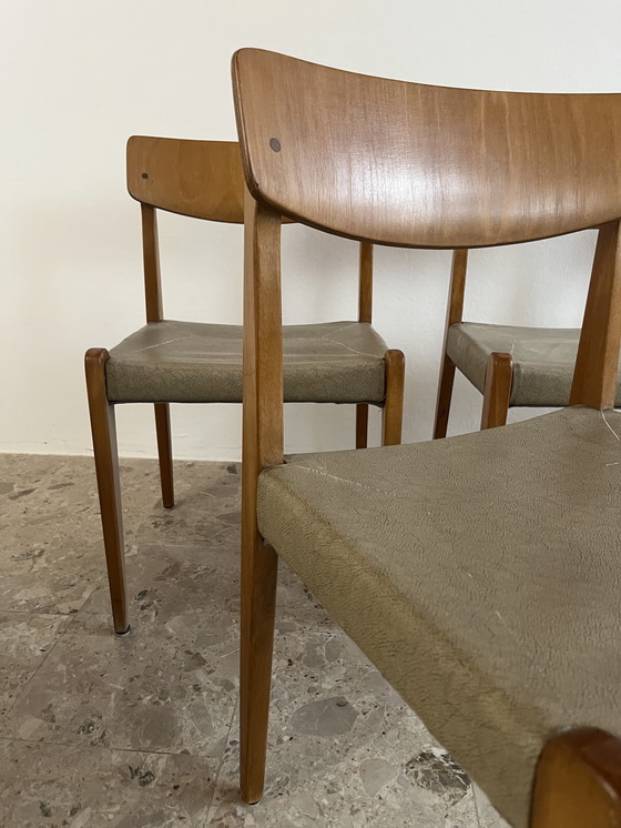 Image 1 of Mid-century dining chairs, set of 6; Thonet, model 640L