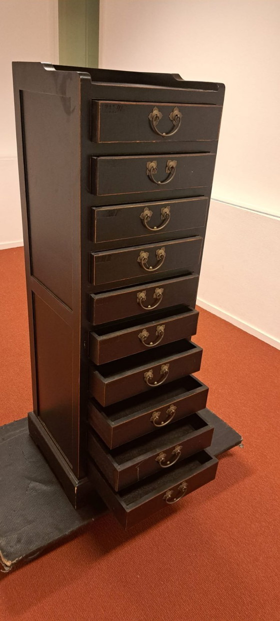 Image 1 of Antique Pharmacy Cabinet Chest of Drawers Office Cabinet Paper Drawers