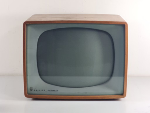 Philips Vintage-Fernseher aus den 1950er/60er Jahren – Holzgehäuse im Eames-Stil