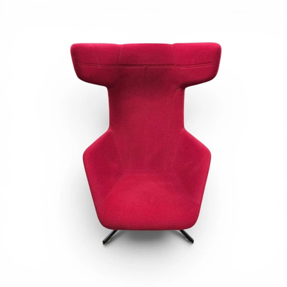 ALFREDO HÄBERLI / Sessel “Take a line for a walk” / Moroso / Italien / Design 2003 / rote Wolle – Wool (photo 10 of 13)