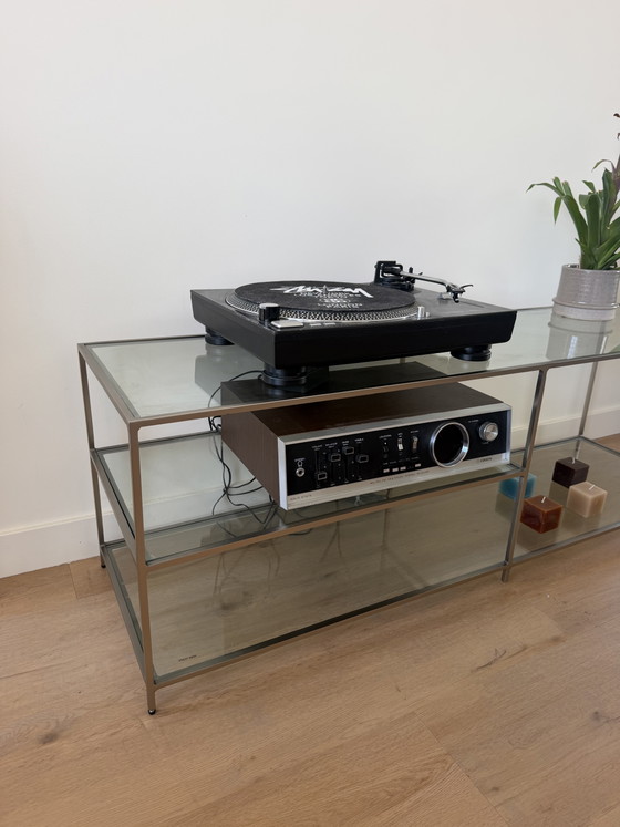 Glass HIFI TV unit / audio unit metal frame – LaRedoute France, Sideboard, Brass (photo 4 of 8)
