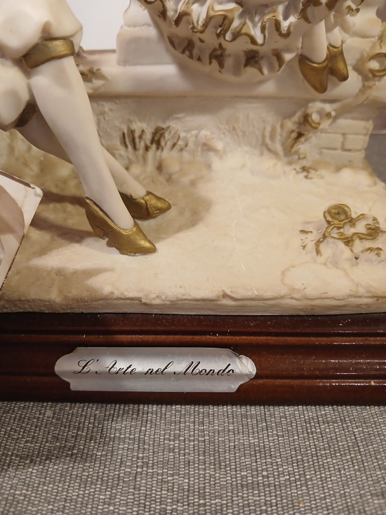 Rare lampe traversante en oxolyte Giuseppe Armani l arte nel mondo Florence 50 cm Capodimonte (photo 5 of 15)