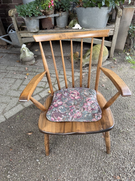 Sedia a fusi in legno vintage – Poltrone, Textile, Wood (photo 4 of 7)