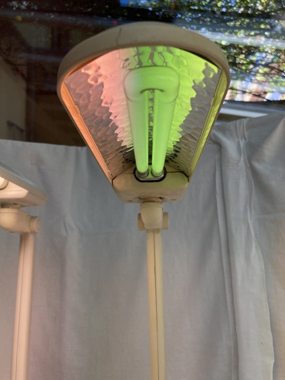 Image 1 of Paire de lampe Finlandaise LIVAL SENIOR année 80 beige et blanc 