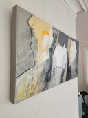 A beautiful, large abstract artwork by the artist Mia Vaenen, dated 2012.