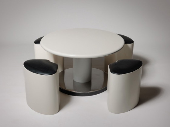 Image 1 of Mesa de comedor de altura regulable de estilo futurista, Italia, años 70.