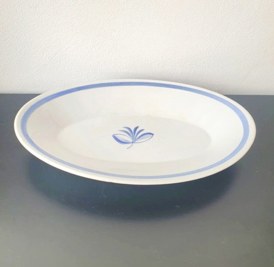 Image 1 of Upsala-Ekeby Oval Serving Dish 'Blätt Band' | Vintage Scandinavian Design | 1960s