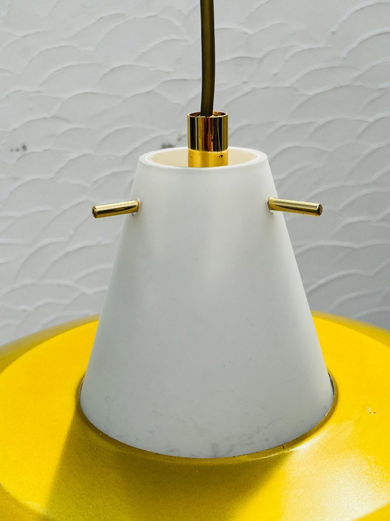 Image 1 of Philips Vintage Louis Kalff Style Pendant Lamp Mustard