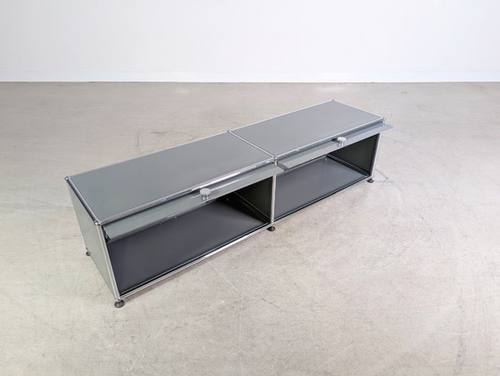 Image 1 of USM Haller Sideboard Fritz Haller 1x2 medium grey Design TV Board