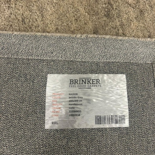 Brinker Carpets Nador Middle Grey Rug - 200x300cm