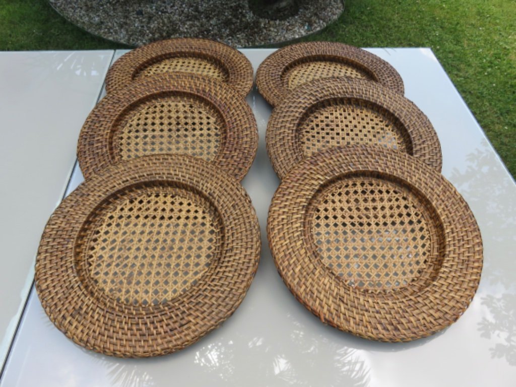 Set van 6 onderzetters voor drankjes, witte stippen, zwart patroon, ronde onderzetter, bekermat, hittebestendige herbruikbare schotels, voor thuis, restaurant, kantoor en bar, 4 inch
