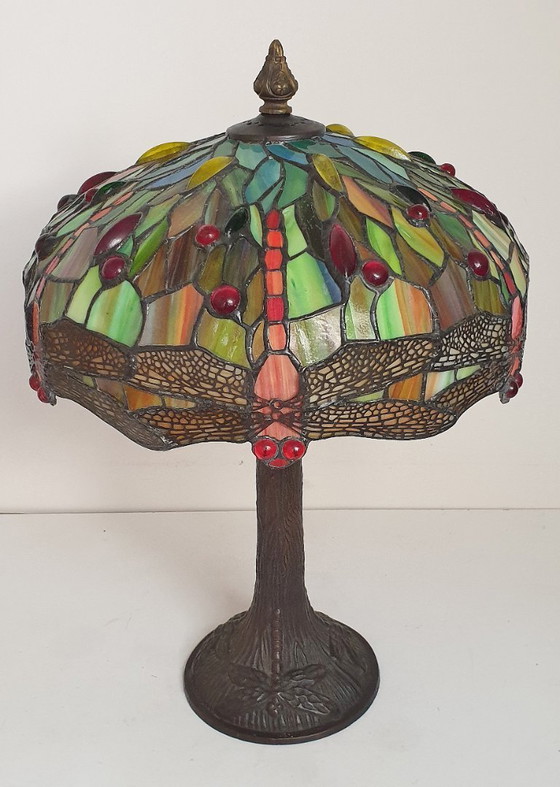 Image 1 of Tiffany table lamp 6 Dragonfly