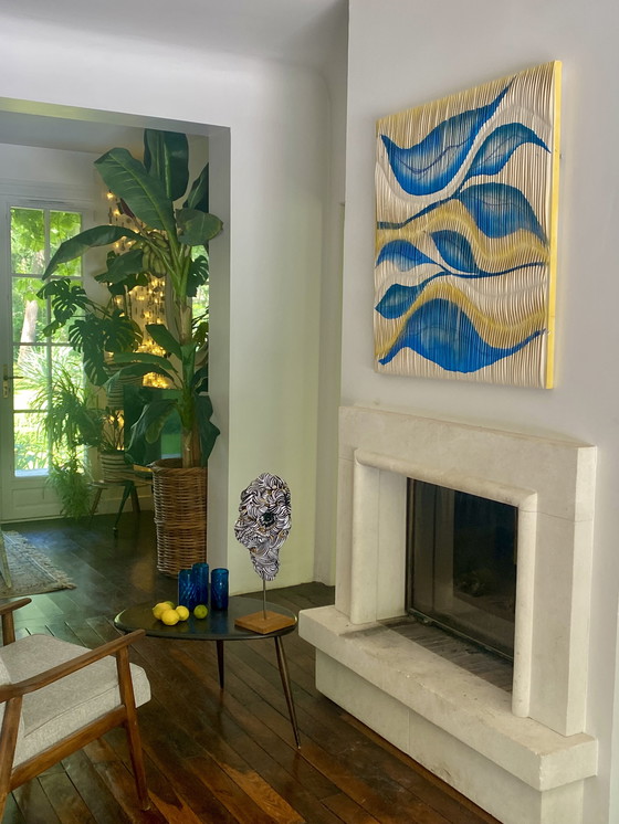 Image 1 of Tableau sculpture art textiles Ref : feuille