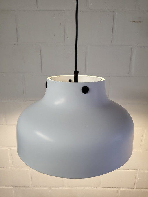 Vintage hoffmeister leuchten hanglamp, Scandinavische stijl, wit metaal