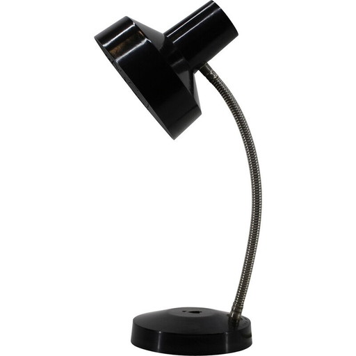 Schwarze Bakelit-Tischlampe von Elektrosvit, Tschechoslowakei 1950er Jahre