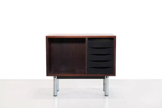 Platenspelerkast van palissanderhout, Deens design – Buffetkasten, Chrome, Mid Century Modern (photo 5 of 5)
