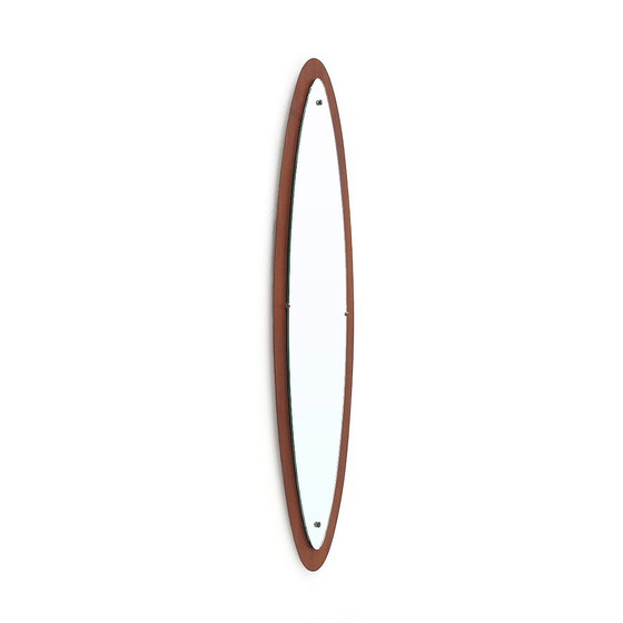 Image 1 of Oval teak wall mirror, 1960s