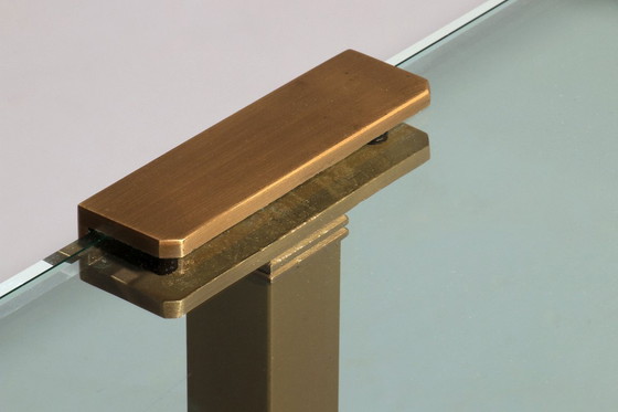 Image 1 of Table de salon en verre et laiton par Peter Ghyczy Modèle T54 1970