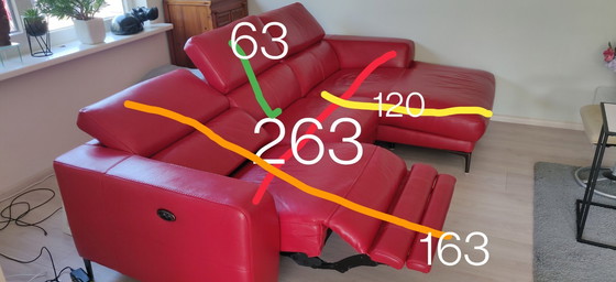 Image 1 of Rode lederen bank