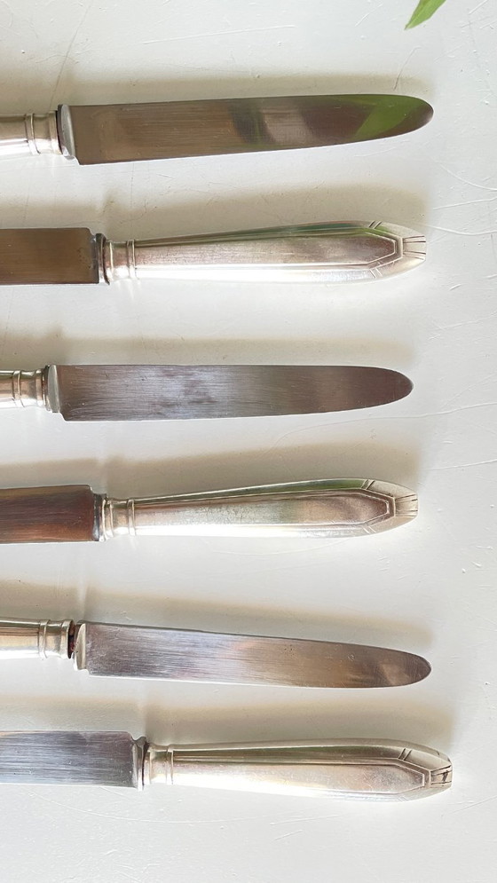Image 1 of 6 Art Deco Dessert Knives