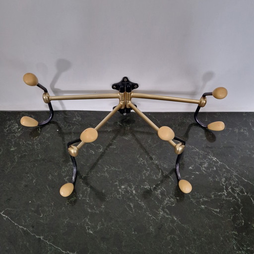 Porte-manteau vintage des années 1950 doré