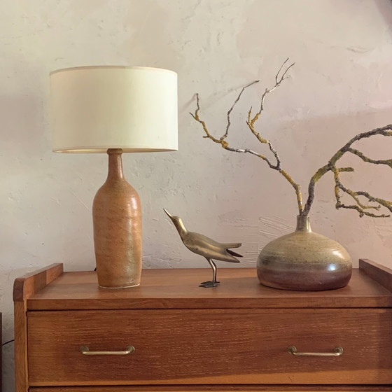 Image 1 of Vintage table lamp in glazed stoneware