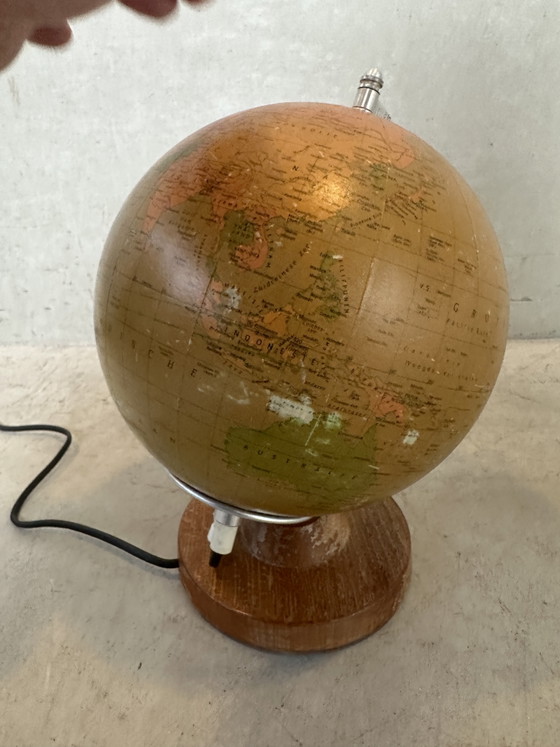 Mappamondo Vintage 1980/ Illuminazione - Vetro – Räth, Lampade da tavolo, Wood, Glass (photo 9 of 12)
