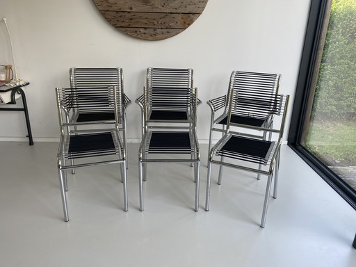 6x René Herbst Sandow Stoelen