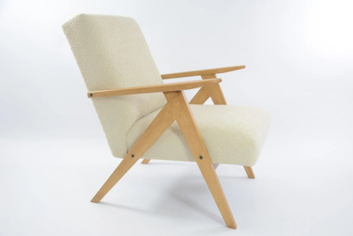 KOMPAS fauteuil, crème bouclé