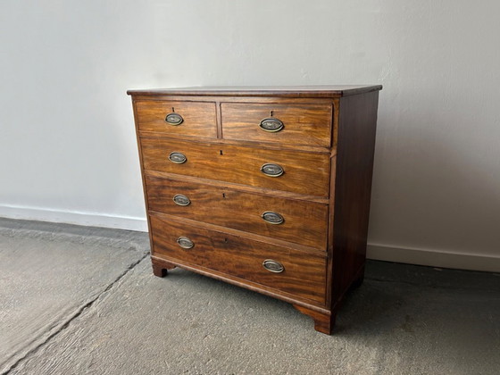 Image 1 of Antique Georgian mahogany two over three chest of drawers 1820–1840