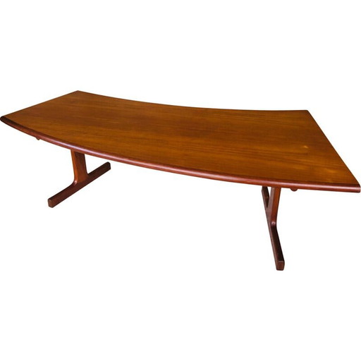 Tavolino da caffè vintage in teak di Johannes Andersen per Cfc Silkeborg, 1960