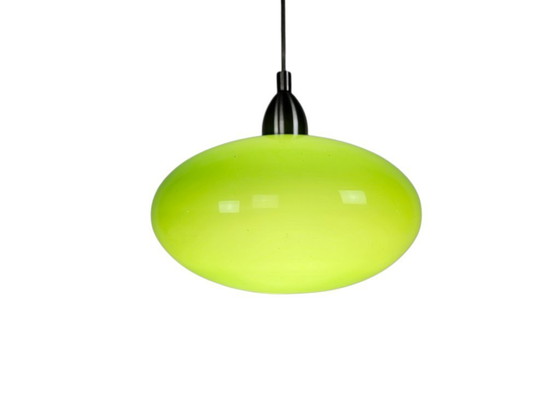 Image 1 of Lampe suspendue OVNI style ère spatiale - opaline - style moderne du milieu du siècle