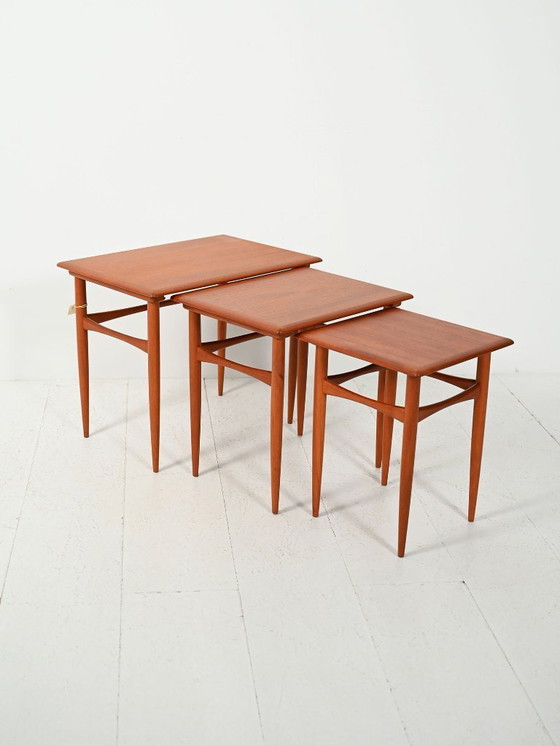 Image 1 of Scandinavian nesting tables from the 1950s–60s